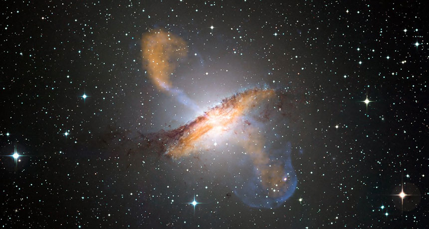 the giant galaxy Centaurus A