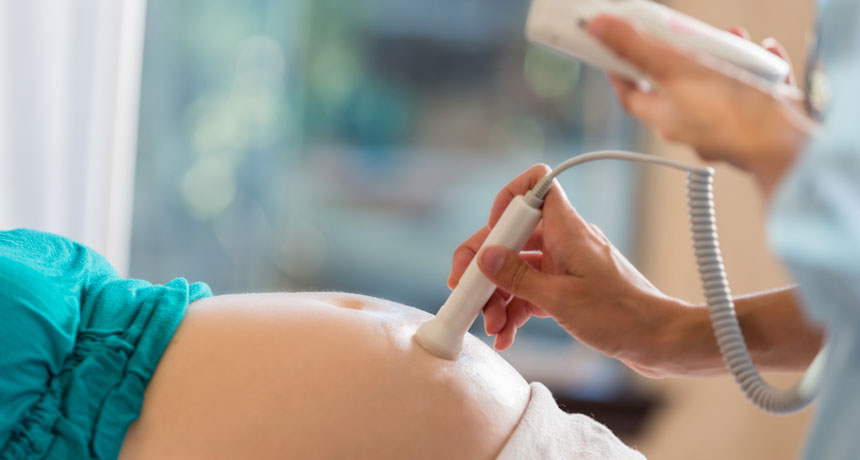 woman having an ultrasound