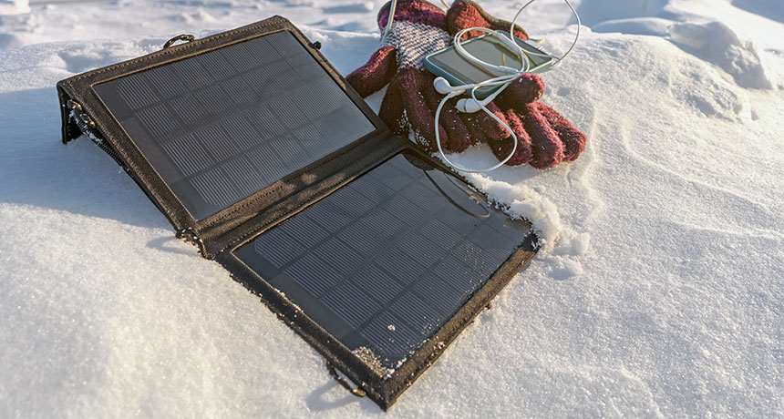 battery in snow