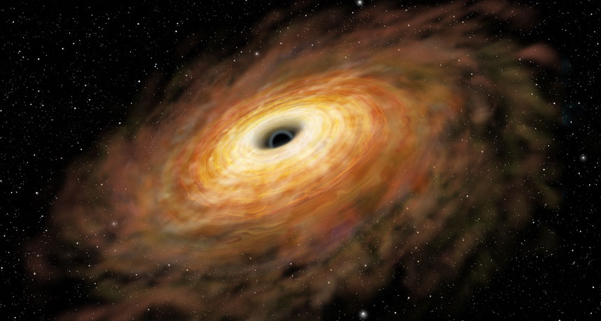 supermassive black hole illustration