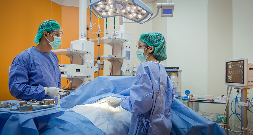 doctors in an operating room