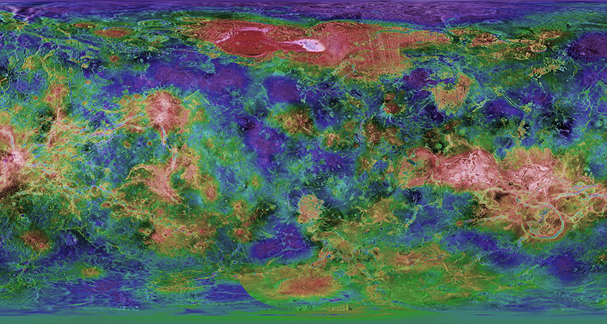 Venus' surface