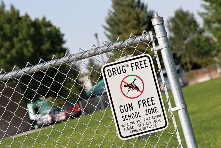 gun free zone sign