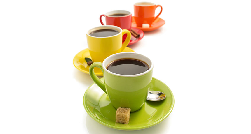 four cups of coffee