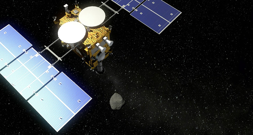 Hayabusa2 spacecraft illustration