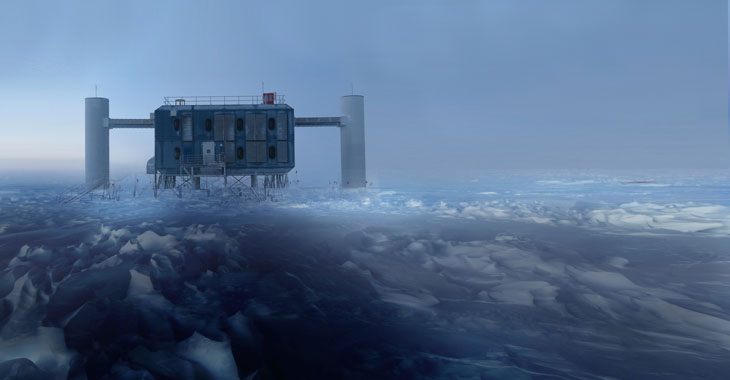 A photo of the particle detector IceCube