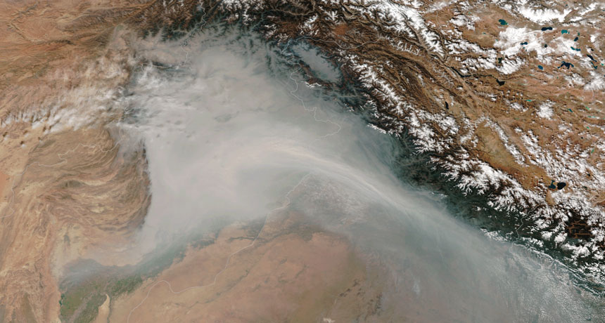 air pollution over India
