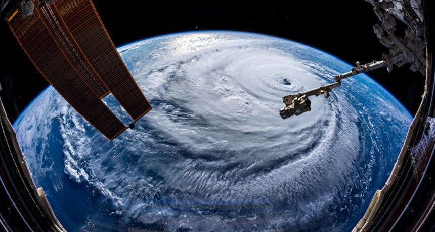 Hurricane Florence from ISS