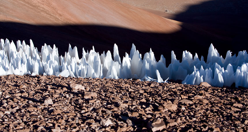 Europa icy spires