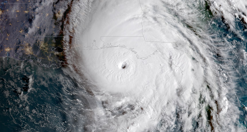 satellite image of Hurricane Michael
