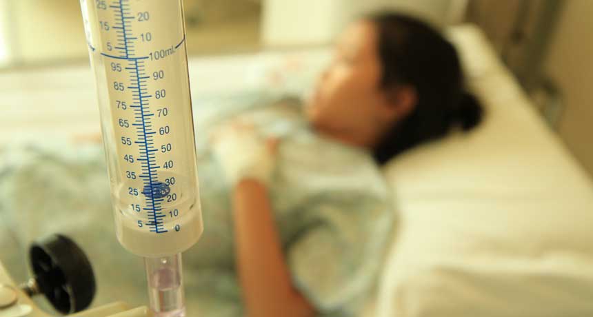 person in hospital
