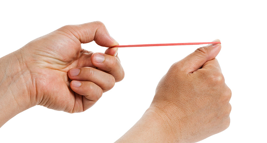 rubber band snap