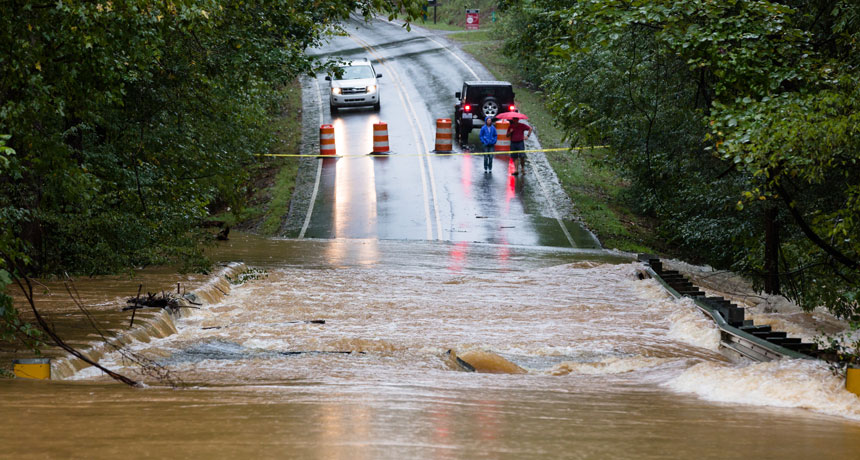 flooded road