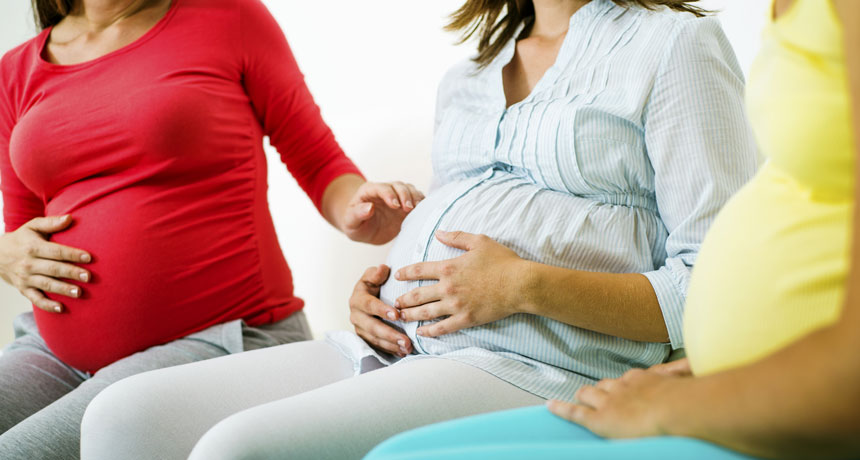 pregnant women sitting
