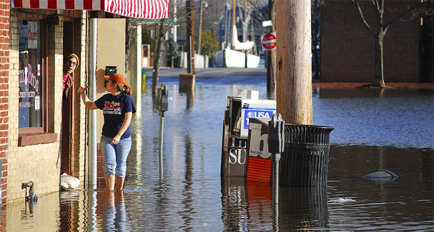flooded street in Annapolis