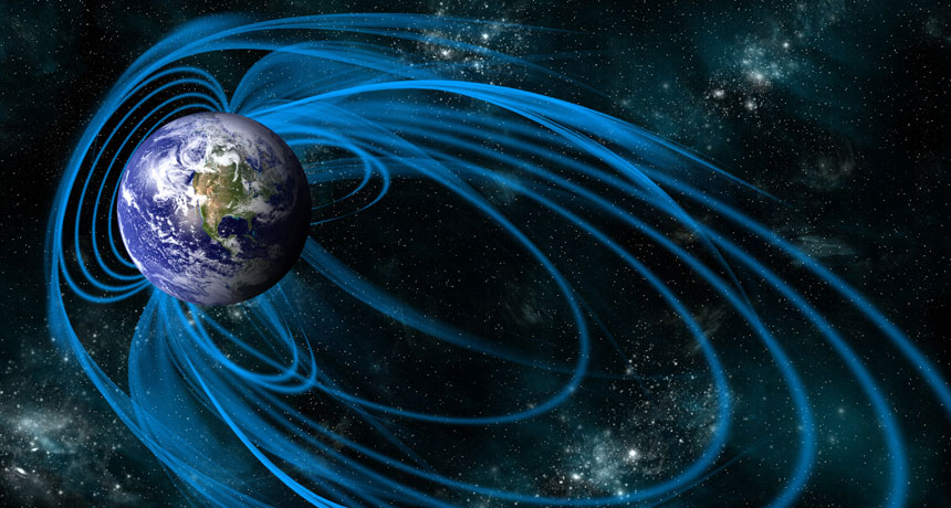 an illustration of Earth's magnetic field