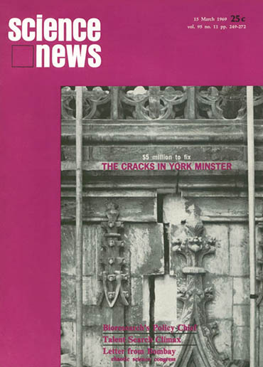 Cover of the March 15,1969 issue of Science New