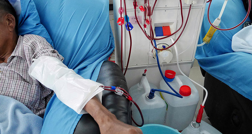 person on dialysis
