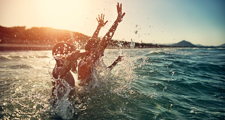 kids swimming