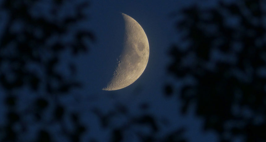 Ancient humans used the moon as a calendar in the sky