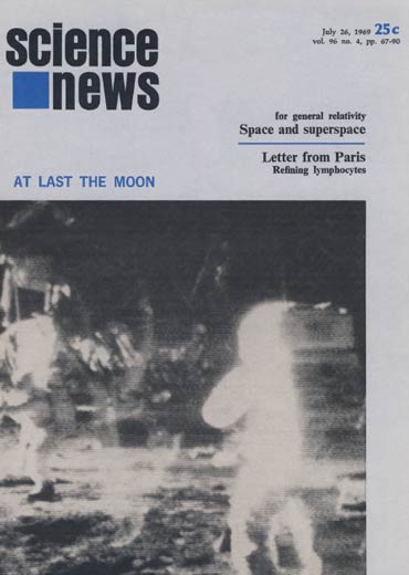 the July, 26, 1969 cover of Science News