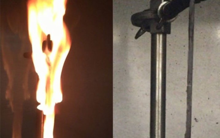 Resin on fire vs. not on fire