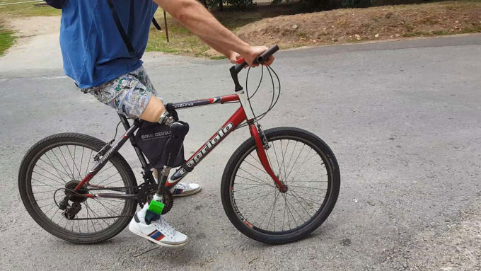 cycling with prosthetic leg