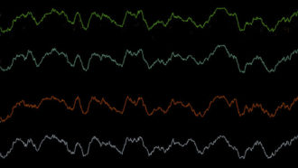line representation of brain waves