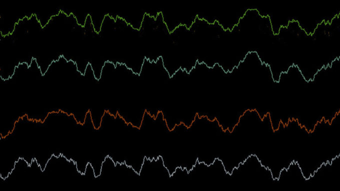 line representation of brain waves