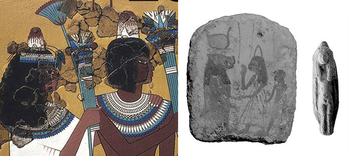 Head cones depicted in paintings and carvings from the Egyptian site of Amarna often perch on the noggins of prominent and powerful individuals. Egypt Exploration Society, Antiquity Publications Ltd.
