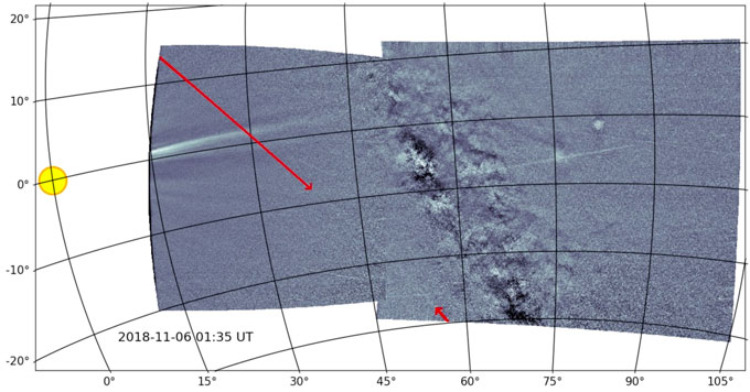 Parker image of space debris