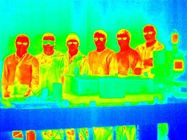 infrared image of researchers