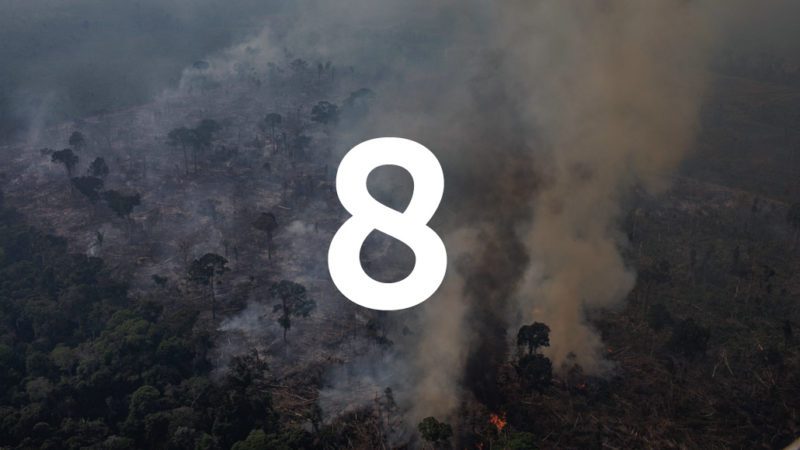 fire burning in Brazil's Amazon region
