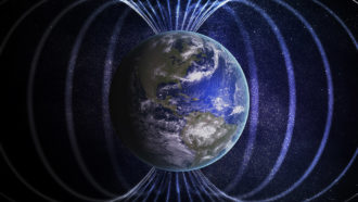 Earth magnetic field illustration