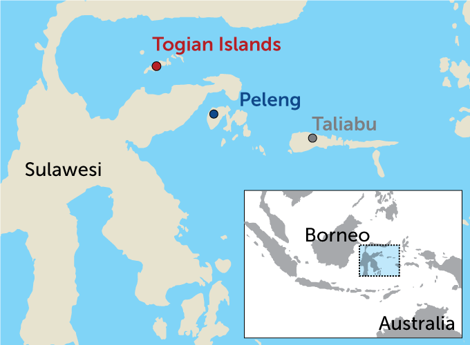 Wallacea islands map