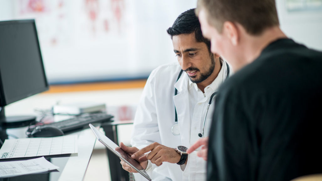 doctor talking to a patient