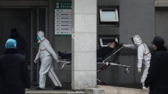 hospital workers in Wuhan, China