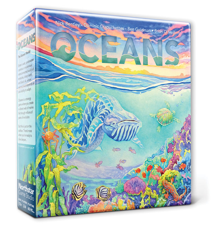 The board game Oceans captures the beauty and ferocity of marine life