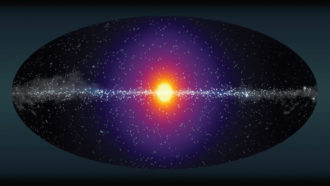 Milky Way dark matter glow illustration
