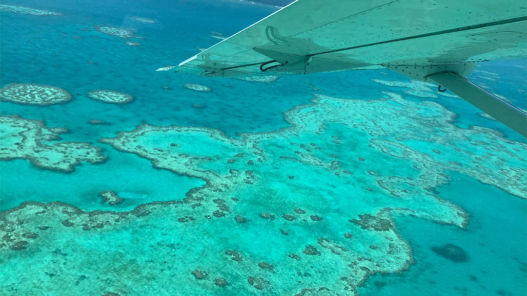 Luchtfoto van het Great Barrier Reef