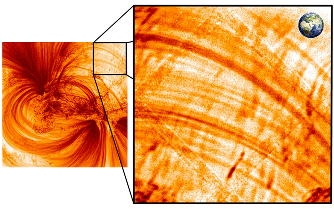 UV image of plasma on the sun