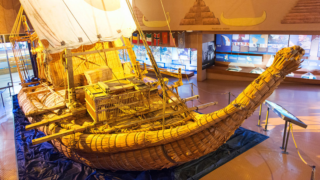 a photo of a papyrus boat