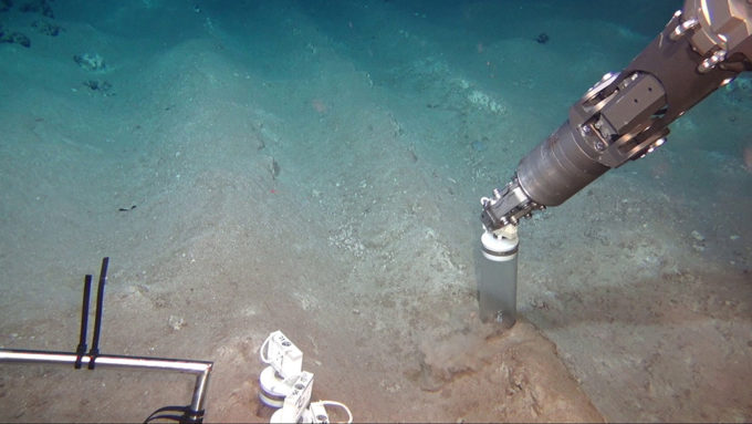 Sediment sample collection near Peru