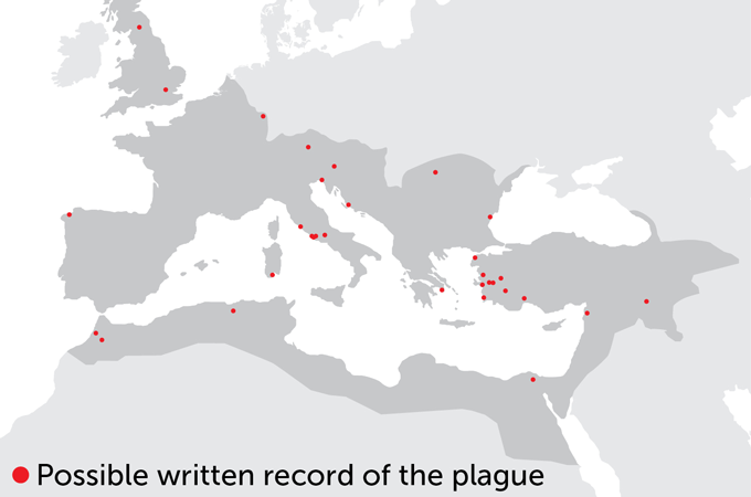 Map of the Antonine Plague in the Roman Empire