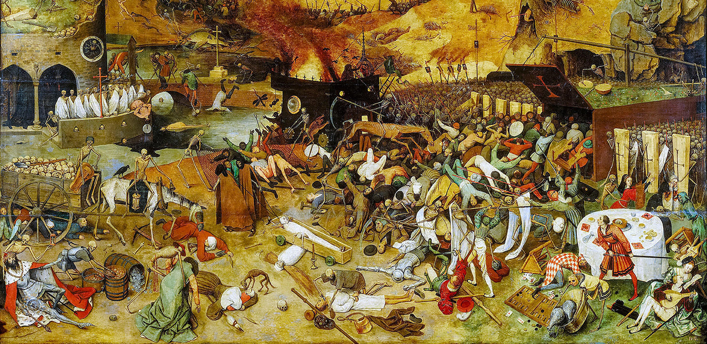 16th century painting of a grim scene of death