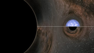 Black hole collision illustration