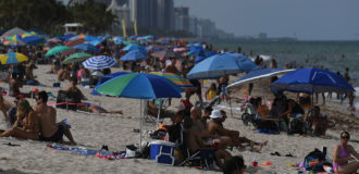crowded beach in Fort Lauderdale