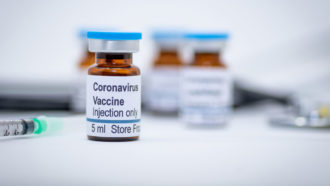 stock image of a hypothetical coronavirus vaccine