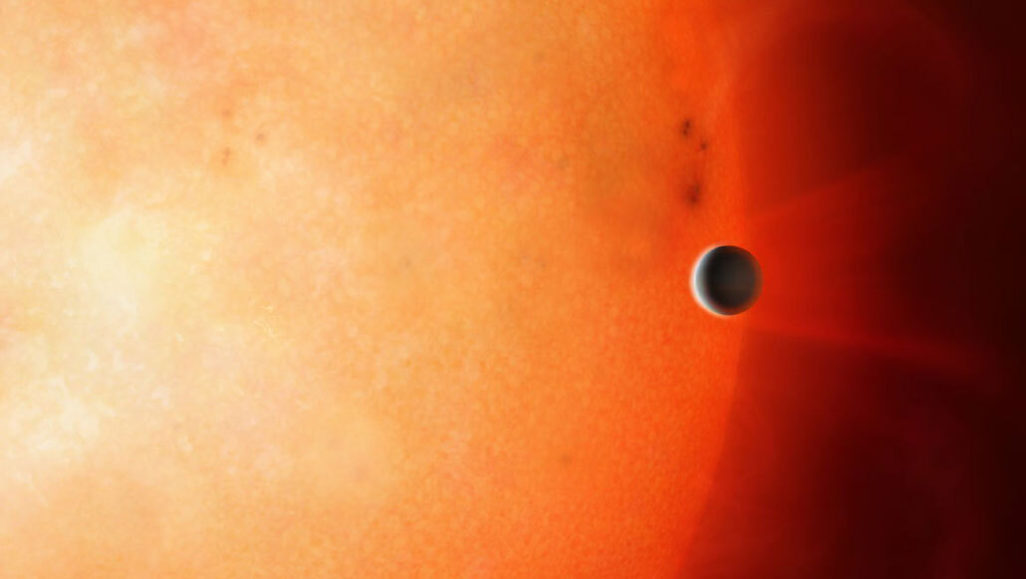 Gas giant core planet illustration