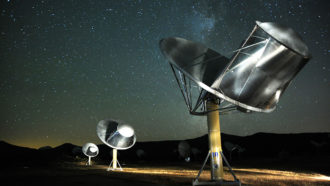 satellite dishes of the allen telescope array